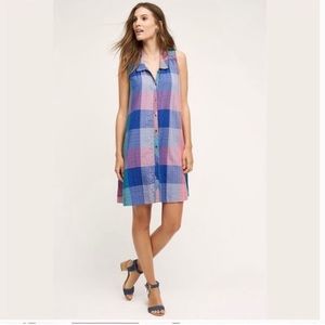 Holding Horses Anthropologie checkered dress SIZE M